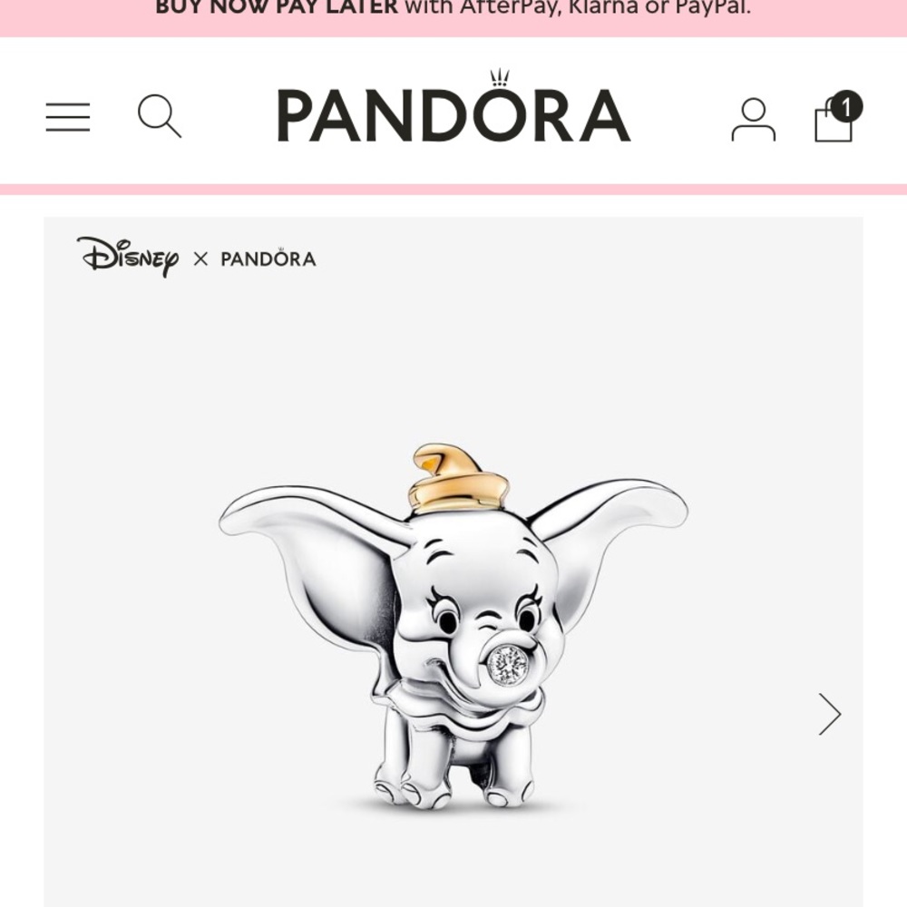 Pandora D100 Dumbo Charm